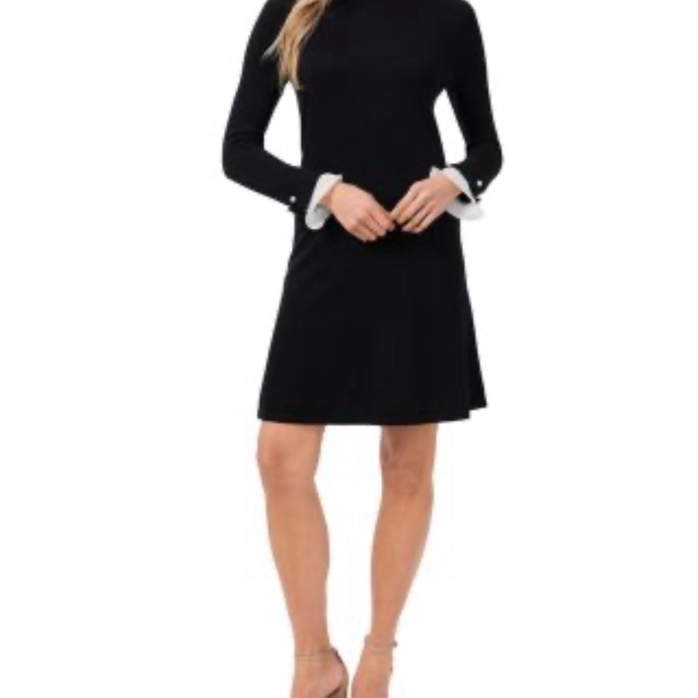 Nicole Miller L Merino Wool Knit Shift Dress